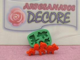 Forma Silicone Sabonete Resina 701 - Dinossauros 3 cav - Decore Artesanatos SP