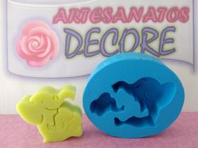 Forma Silicone Sabonete Resina 82 - Elefantes (Mãe e Filho) - Decore Artesanatos SP