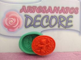 Forma Silicone Sabonete Resina 84 - Cupido oval - Decore Artesanatos SP