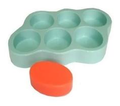 Forma Silicone Sabonete Resina 870 - Tradicional Oval 6 cav