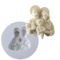 Forma Silicone Sagrada Família Pp Biscuit Resina Gesso - LeB Decorações