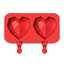 Forma Silicone Sorvete Coração Lapidado Doces Sobremesa Decoração Forma Silicone Sorvete Coração Lapidado Doces Sobremesa Decoração