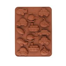 Forma Silicone Transporte Avião Carro Helicóptero Chocolate Forma Silicone Transporte Avião Carro Helicóptero Chocolate