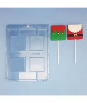 Forma Simples para Chocolate BWB Pirulito Quadrado Liso (9825)