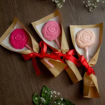 Forma Simples Para Chocolate Pirulito Rosa Suspiro BWB COD: 10390