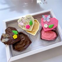 Forma simples para chocolate tablete coração lapidado pequeno sp cod : 3696