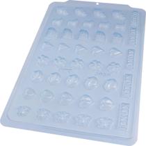 Forma Simples Semiprofissional para Chocolate BWB Apliques Sortidos (3636)