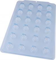 Forma Simples Semiprofissional para Chocolate BWB Bombom Mini Rosa (3535) Forma Simples Semiprofissional para Chocolate BWB Bombom Mini Rosa (3535)