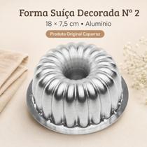Forma Suíça Decorada Alumínio 18x7,5cm N2 Caparroz