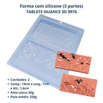 Forma Tablete Nuance 3D 60g 9976 (3 Partes c/ silicone) - BWB Embalagens