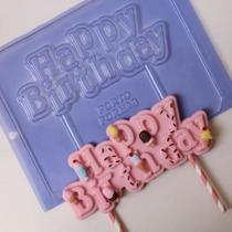Forma Topo de Bolo HAPPY BIRTHDAY Parabéns Aniversário
