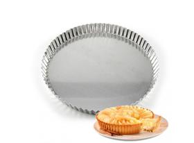 Forma Torta Crespa Fundo Falso / Removível 25cm Em Alumínio