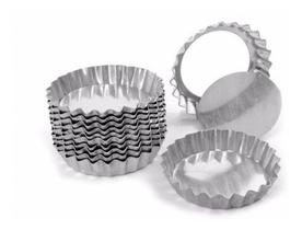 Forma Torta Crespa N 21 Alumino Fundo Falso 4 Unidades Forma Torta Crespa N 21 Alumino Fundo Falso 4 Unidades
