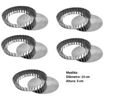 Forma Torta Maça Crespa Fundo Falso 13x3cm - 5 unidades - Doupan