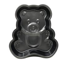 Forma Ursinho antiaderente alumínio revestido preta 26x23cm