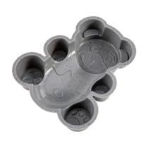 Forma Urso Silicone Antiaderente Atóxica Cinza 15cm - James.F