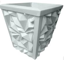 Forma Vaso + Base Abs 1,5mm 3d Gesso Cimento Diamante 24x21cm Forma Vaso + Base Abs 1,5mm 3d Gesso Cimento Diamante 24x21cm