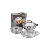 Forma Vigorosa 3x1 Alumínio Vigor Bolo Pizza Churrasco Forma Vigorosa 3x1 Alumínio Vigor Bolo Pizza Churrasco