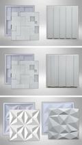 Formas 3D Gesso 4pçs Mosaico Liso/ripado/colinas Formas 3D Gesso 4pçs Mosaico Liso/ripado/colinas
