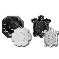 Formas Abs Pisante Flor e Tartaruga Para Caminho Jardim 40x40