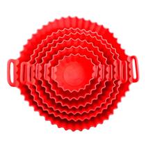 Formas Air Fryer Silicone Reutilizável Kit 6 Fácil Limpeza