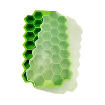 Formas De Gelo De Silicone Azul Verde Com 37 Cavidades, Fácil Liberação, Reutilizáveis Com Tampa Formas De Gelo De Silicone Azul Verde Com 37 Cavidades, Fácil Liberação, Reutilizáveis Com Tampa