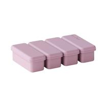 Formas De Gelo De Silicone Com 4 Células E Tampa, Molde DIY Para Picolé, Recipiente Para