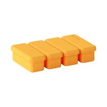 Formas De Gelo De Silicone Com 4 Compartimentos E Tampa, Molde Para Picolé, Recipiente Para