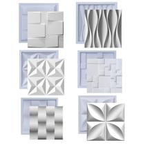 Formas De Gesso 3D Cimento Molde Plástico Abs Placa Parede
