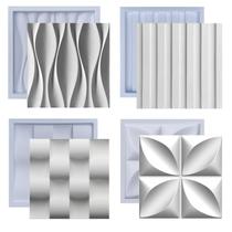 Formas De Gesso 3D Cimento Molde Plástico Abs Placa Parede