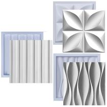 Formas De Gesso 3D Cimento Molde Plástico Abs Placa Parede