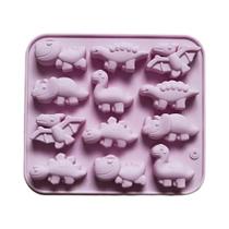 Formas De Silicone De Dinossauro Fofas Com 12 Cavidades Para Assar, Bandeja De Molde Para Chocolate Formas De Silicone De Dinossauro Fofas Com 12 Cavidades Para Assar, Bandeja De Molde Para Chocolate