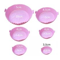 Formas de Silicone Para Air fryer Kit 6 Tamanhos variados Reutilizável Protetor Assadeira Com Alça