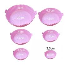 Formas de Silicone Para Air fryer Tamanho Variados Reutilizável Protetor Assadeira Com Alça Kit C/6 Formas de Silicone Para Air fryer Tamanho Variados Reutilizável Protetor Assadeira Com Alça Kit C/6