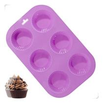 Formas De Silicone Para Cupcakes Redondinhas Em 06 Mini Bolinhos