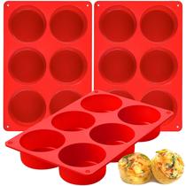 Formas de Silicone para Ovos 3 Unidades Dootafy 7,5 cm Vermelho Formas de Silicone para Ovos 3 Unidades Dootafy 7,5 cm Vermelho