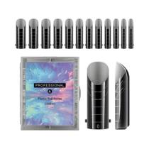 Formas De Unhas Duplas Foscas 120pcs Moldes De Unhas De Gel Poliéster Transparentes Quadrados