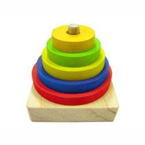 Formas Geométricas - Torre Redonda - Madeira - Multicolorido