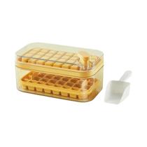 Formas Para Cubos De Gelo Com 64 Compartimentos Com Tampa E Caixa De Armazenamento Tipo 2 Em 1 Formas Para Cubos De Gelo Com 64 Compartimentos Com Tampa E Caixa De Armazenamento Tipo 2 Em 1