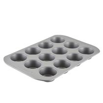 Formas para Cupcake Farberware Antiaderente - 12 Xícaras - Cinza