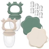 Formas para picolé e alimentador de frutas para bebês Teether Ginbear
