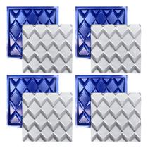 Formas Poligonos 30x30 cm 3d Abs Azul Gesso Cimento 1mm Formas Poligonos 30x30 cm 3d Abs Azul Gesso Cimento 1mm