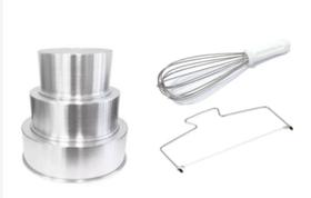 Formas Redondas 3 Pç (20,25,30cm) + Fuê + Nivelador Cortador