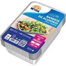 Formas Retangulares Alumínio 750ml 10 Peças D7 Armazenar e Transportar