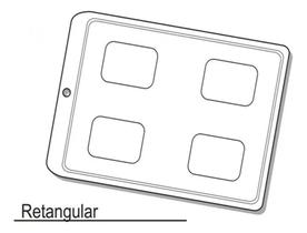 Formas Simples para Sabonete Retângulo Crystal 801