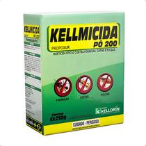Formicida Kelldrin Pó Rosa 200 Kellmicida 4x250gr Mata Formigas Cupinzeiros Pulgas 1kg