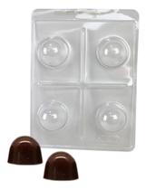 Forminha 3 Partes Silicone Para Chocolate Trufa Grande Molde