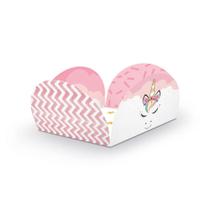 Forminha 4 Pétalas Festa Unicórnio- Pacote com 40 Unidades