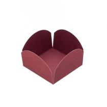 Forminha 4 Pétalas Vermelho Escuro com 50 Unidades 3,5x3,5 - Candy