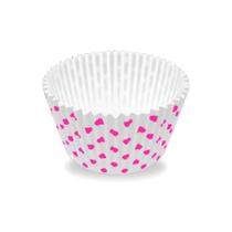 Forminha de Papel Poá Branca e Pink Número 4 - 100 Un